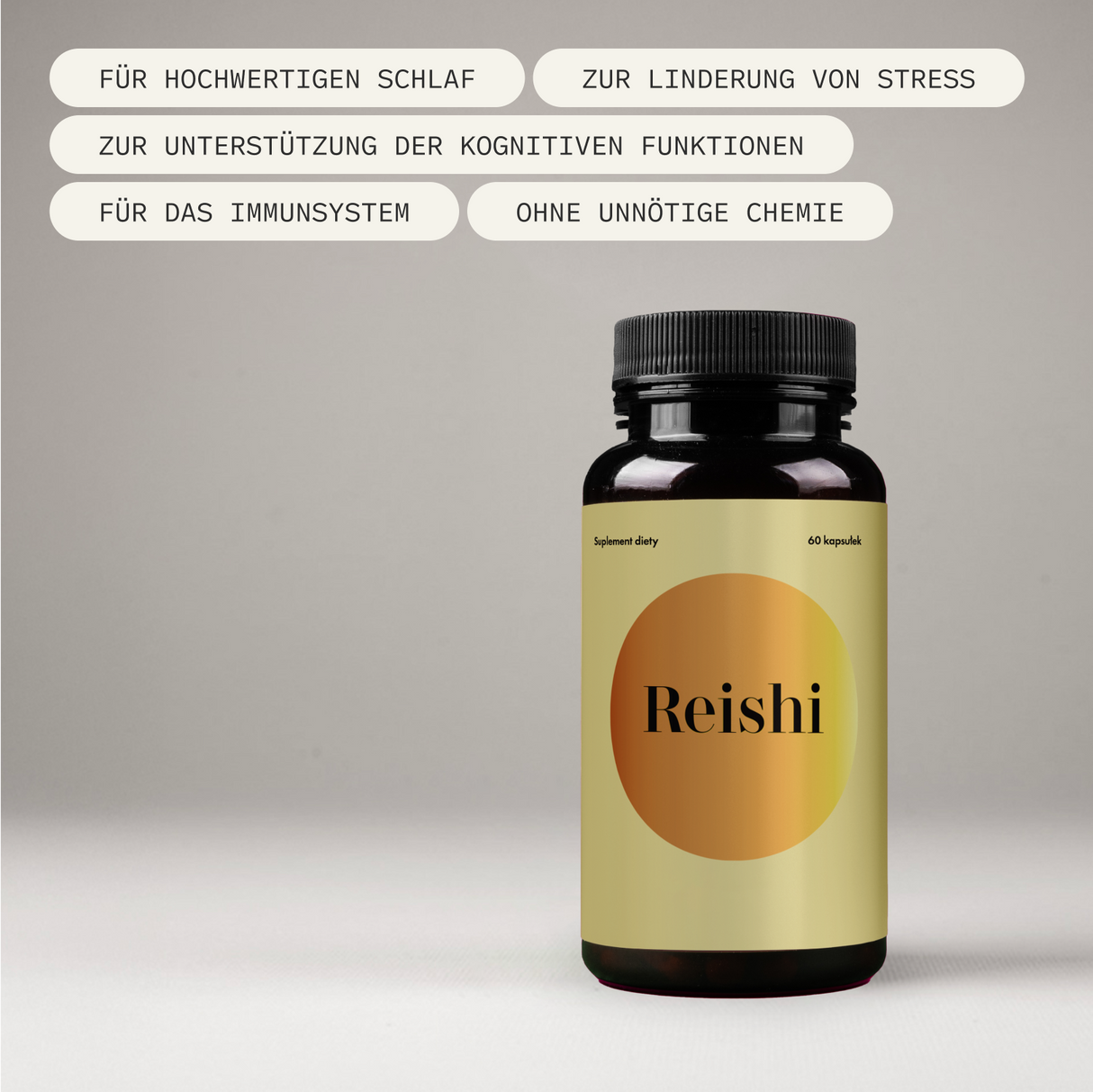 Reishi Premium Pilz-Extrakt – 60 Kapseln, hochdosiert