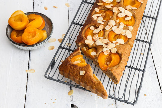 Aprikosenkuchen mit Haferflocken
