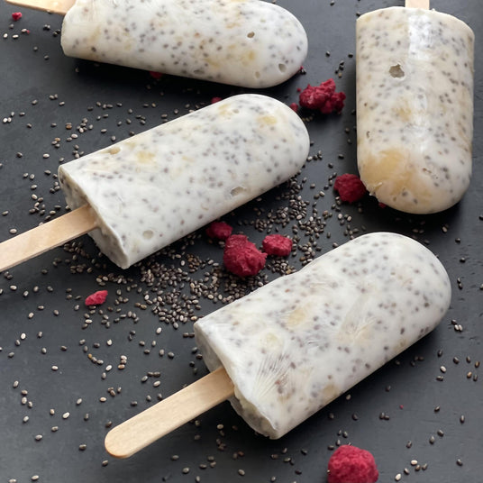Chia-Eis am Stiel