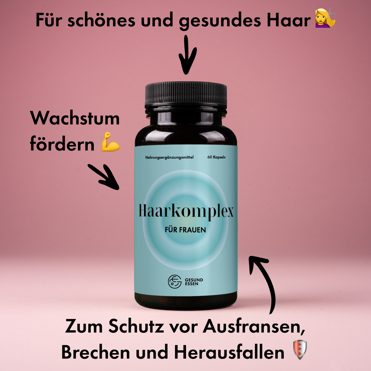 Haarkomplex für Frauen – 60 Kapseln, vegan