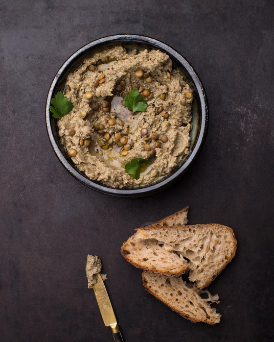 Linsenaufstrich mit Knoblauch