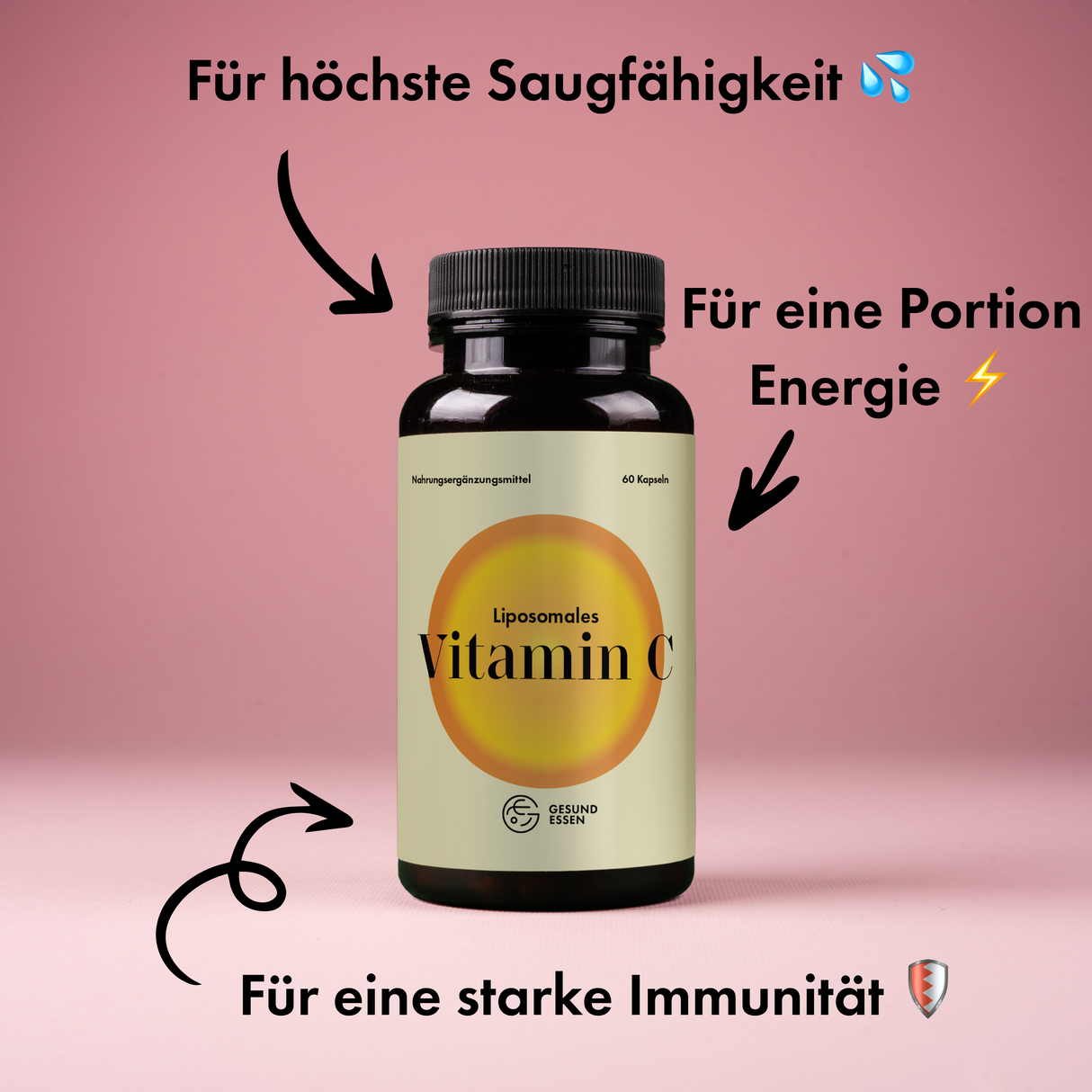 Liposomales Vitamin C – 60 Kapseln, vegan