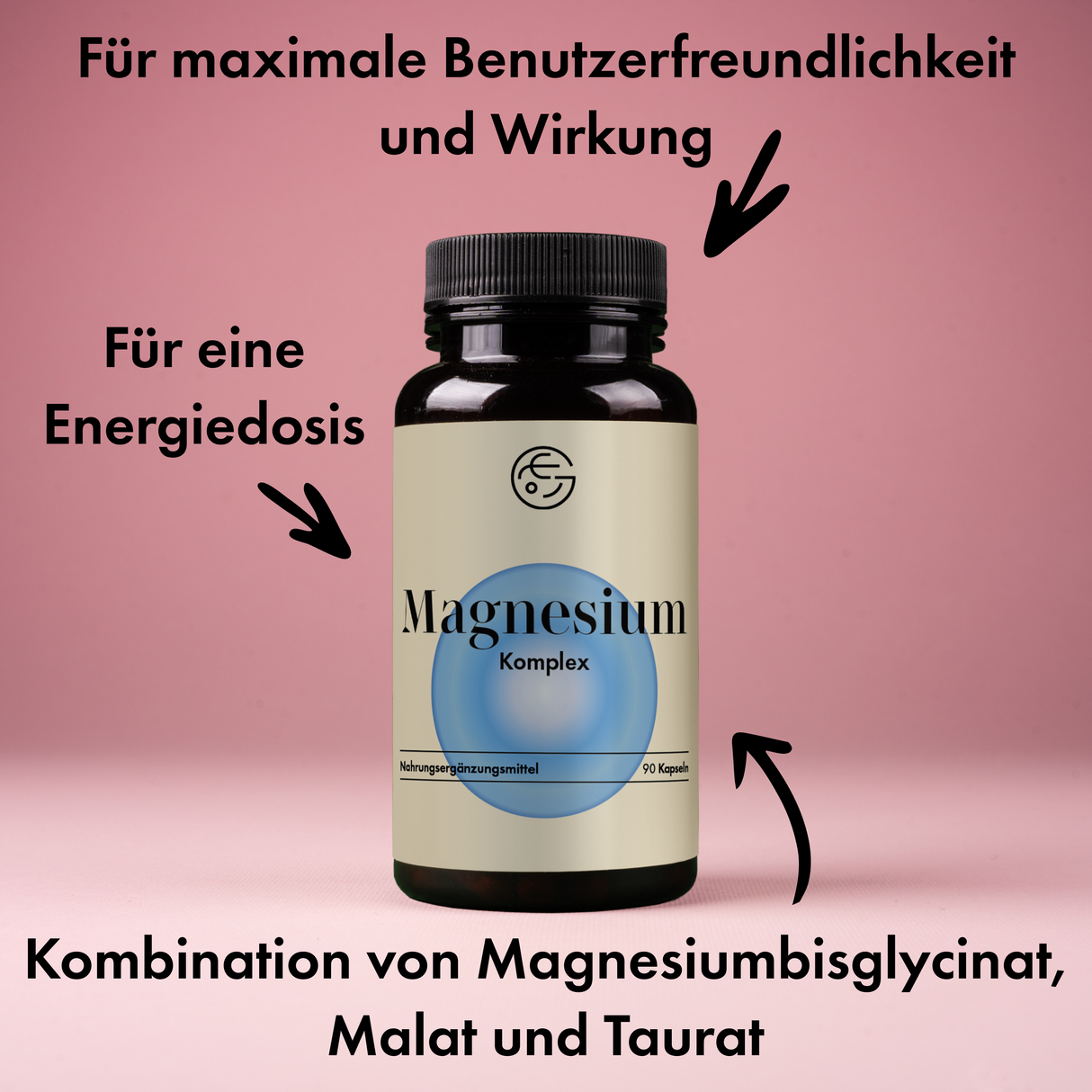 Magnesiumkomplex – 90 Kapseln, vegan, hochdosiert