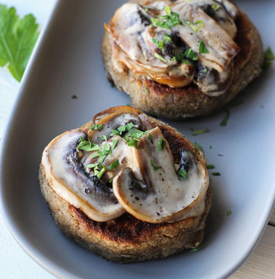 Roggen-Kartoffelpuffer mit Pilzen