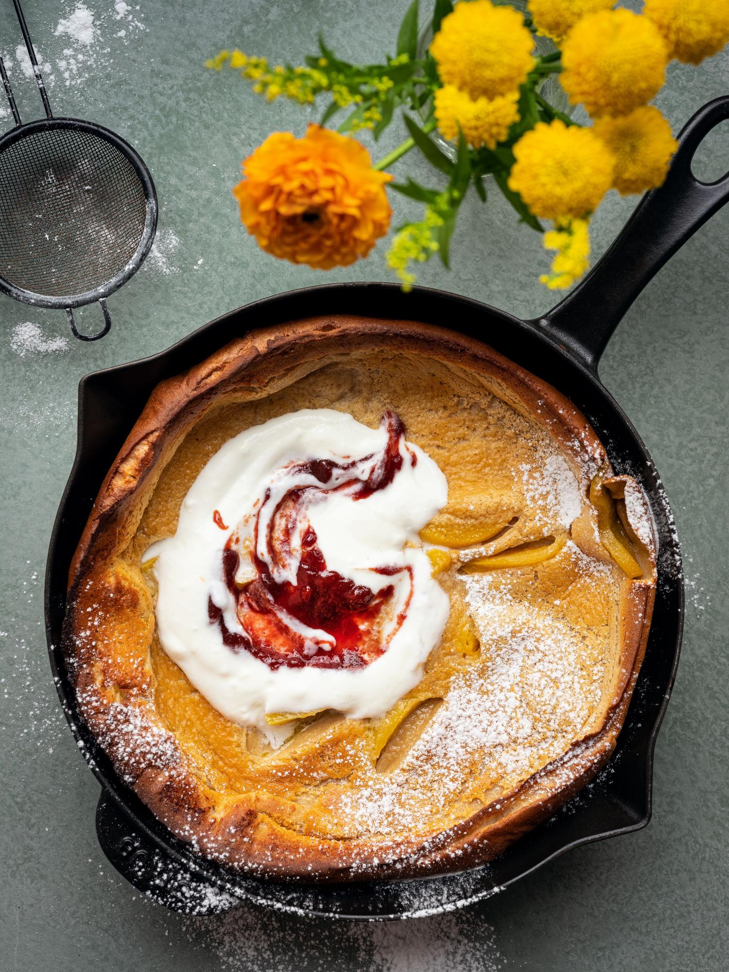 Pfirsich-Dutch-Baby