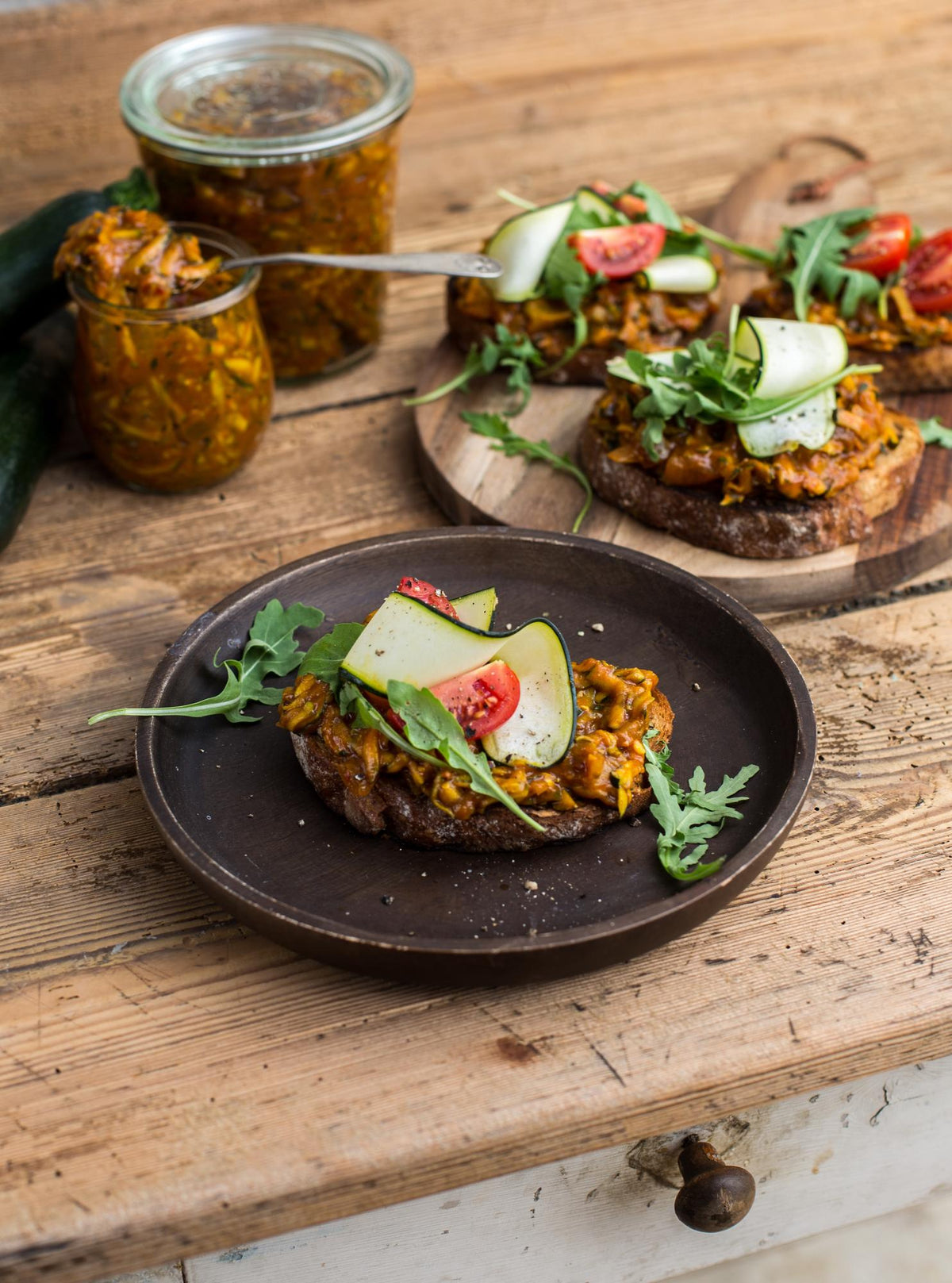 Zucchini-Aufstrich für Toast