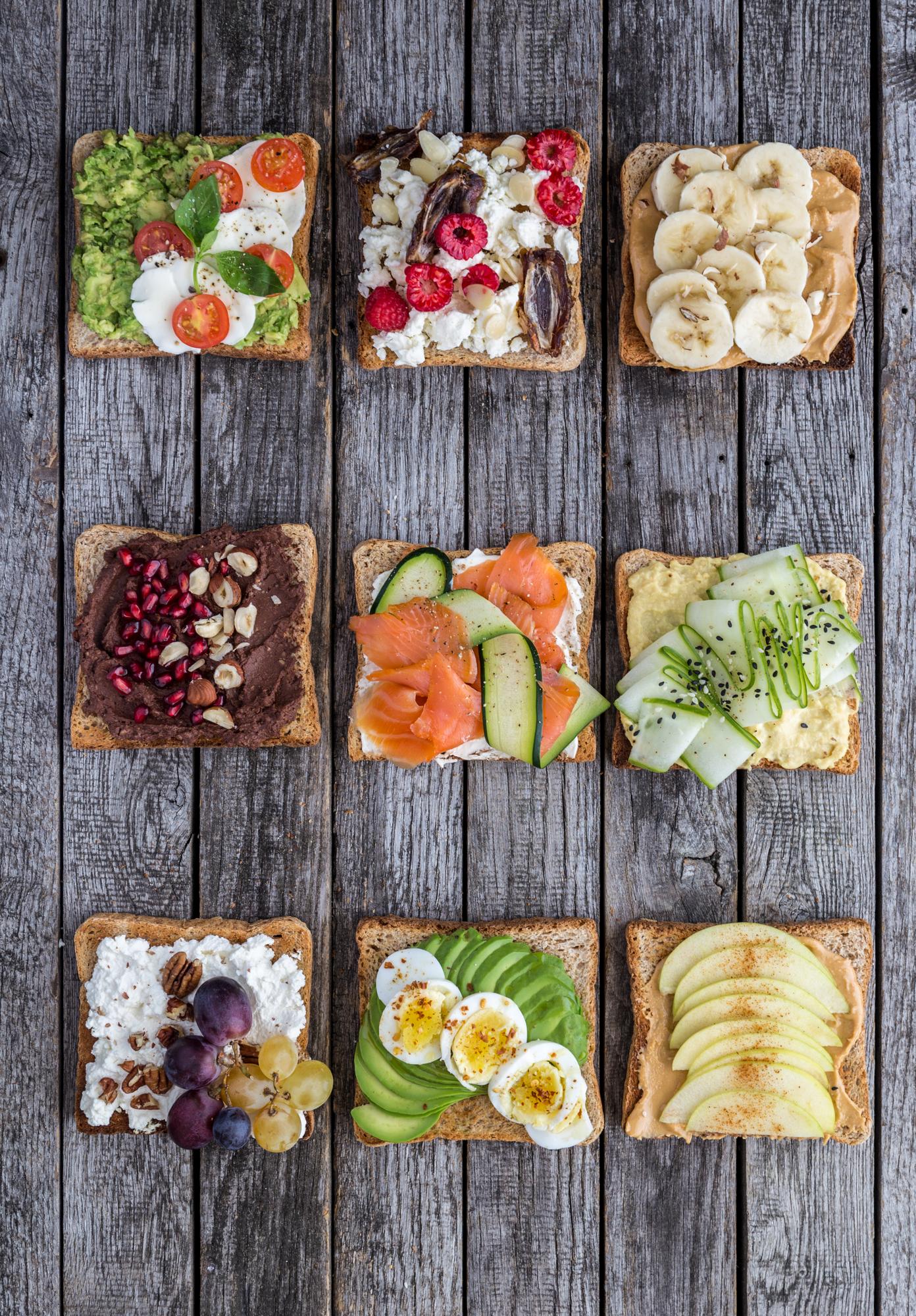 Frucht-Toast mit Feta-Käse