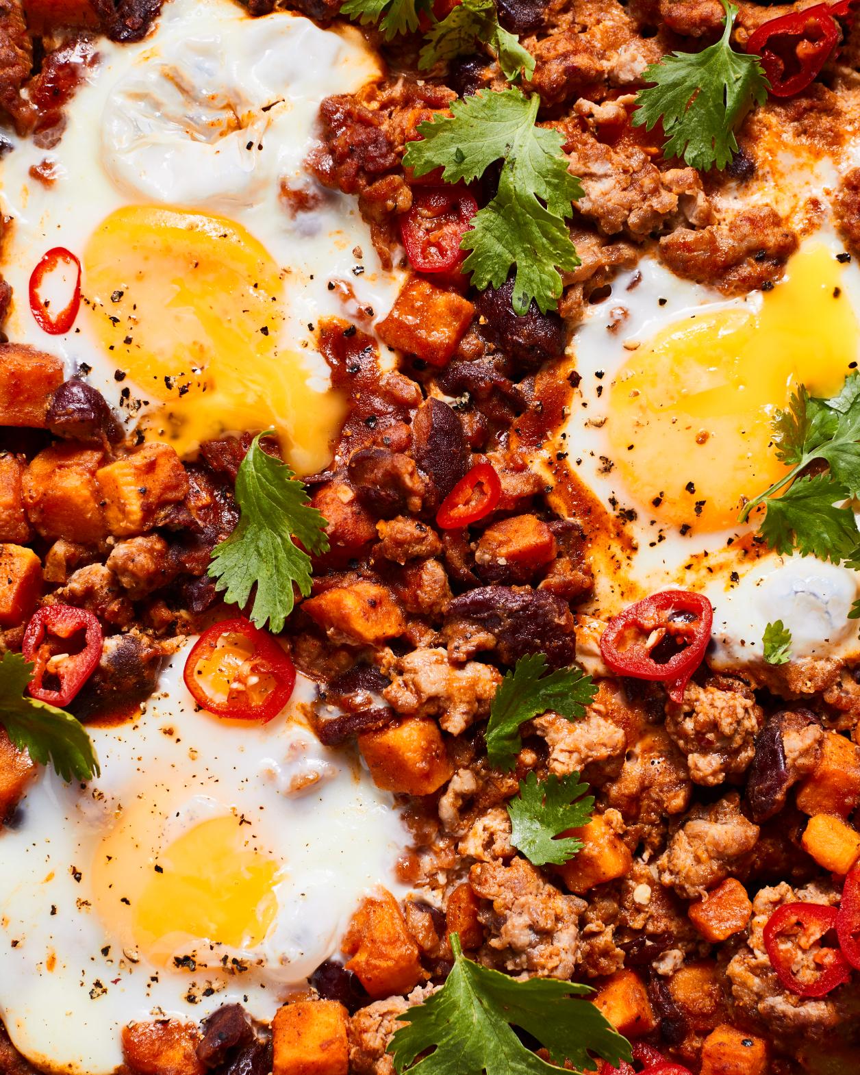 Hash mit Truthahnhackfleisch