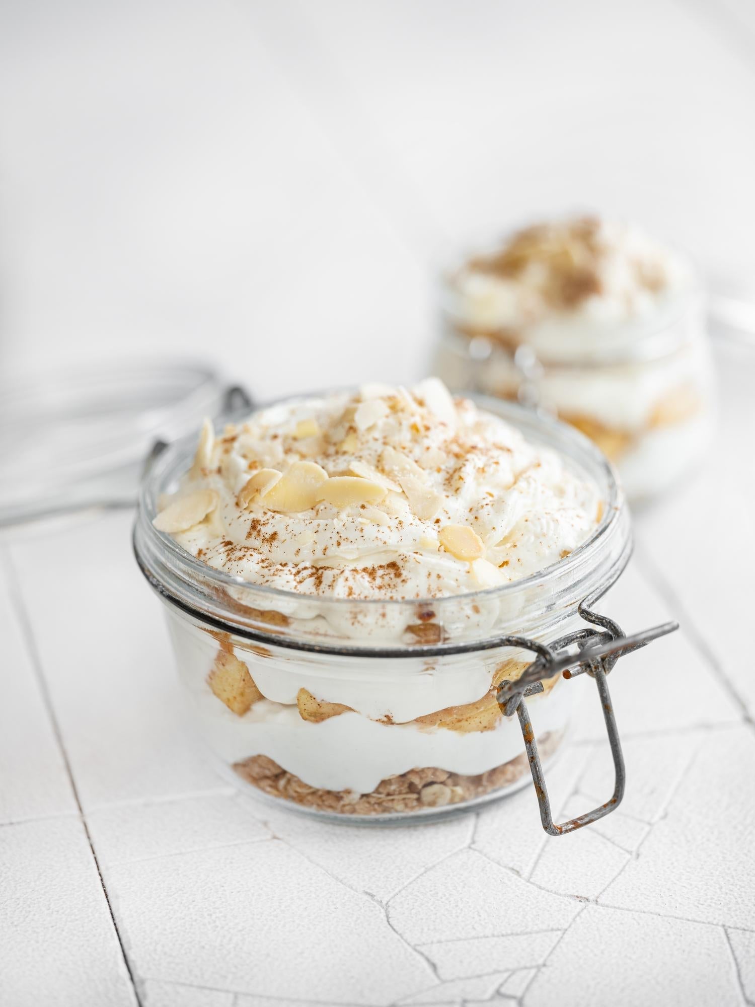Apfelkuchen im Glas