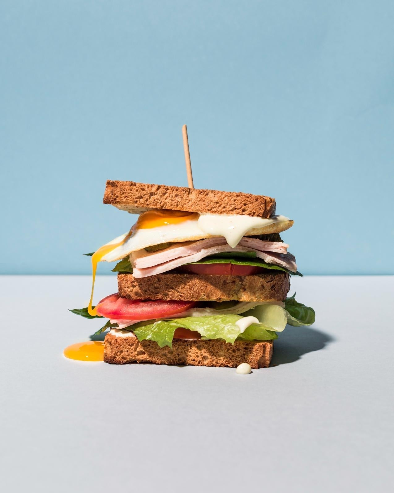 Club-Sandwich mit Putenschinken