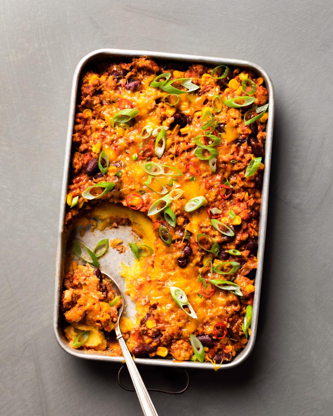 Puten-Casserole mit Polenta
