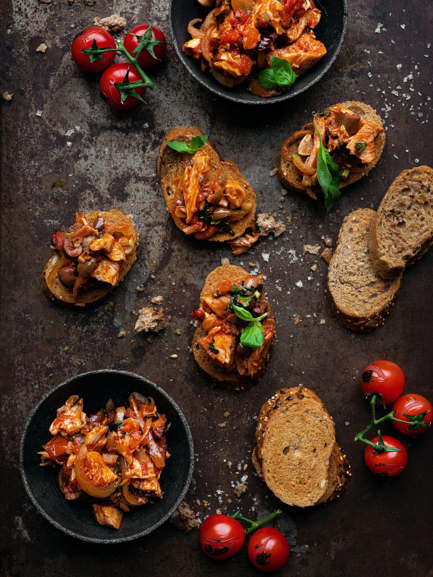 Hähnchen-Bruschetta