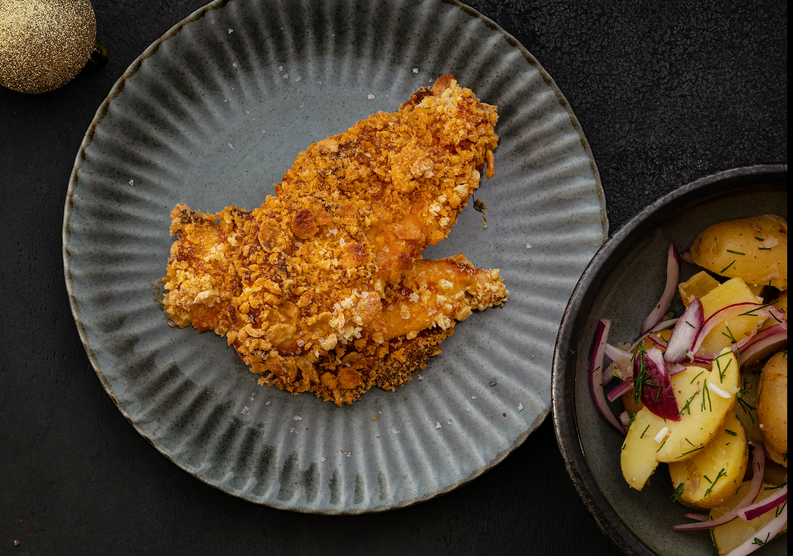 Hähnchenschnitzel in Cornflakes