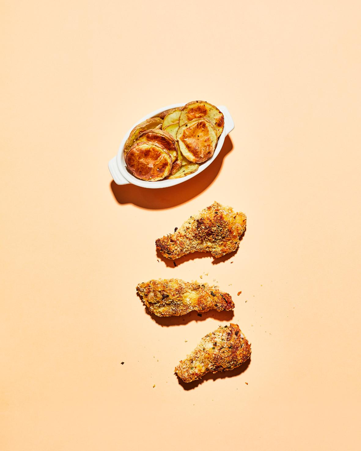 Hähnchenschnitzel in Nuss-Paniermehl