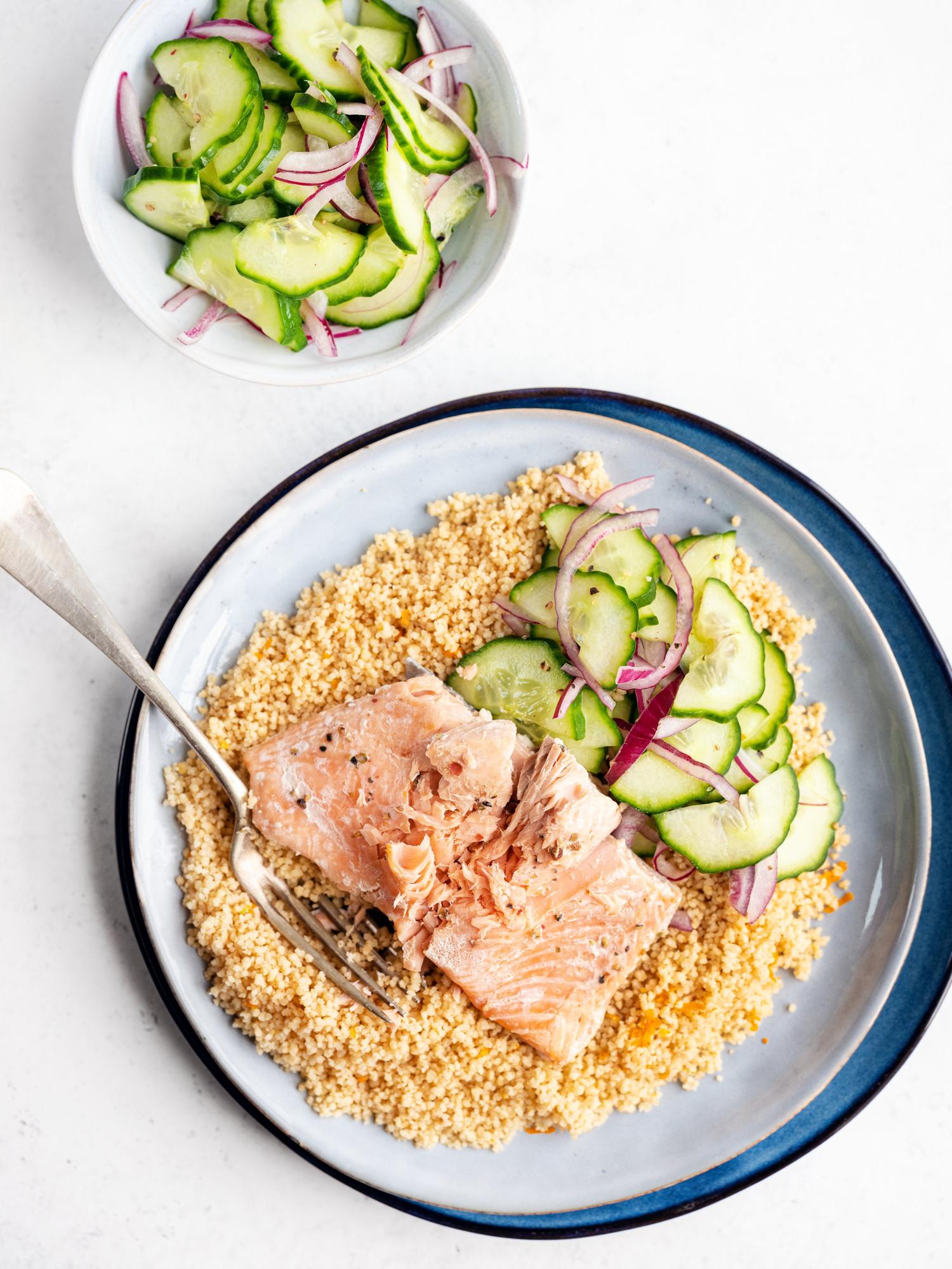 Lachs mit Couscoussalat