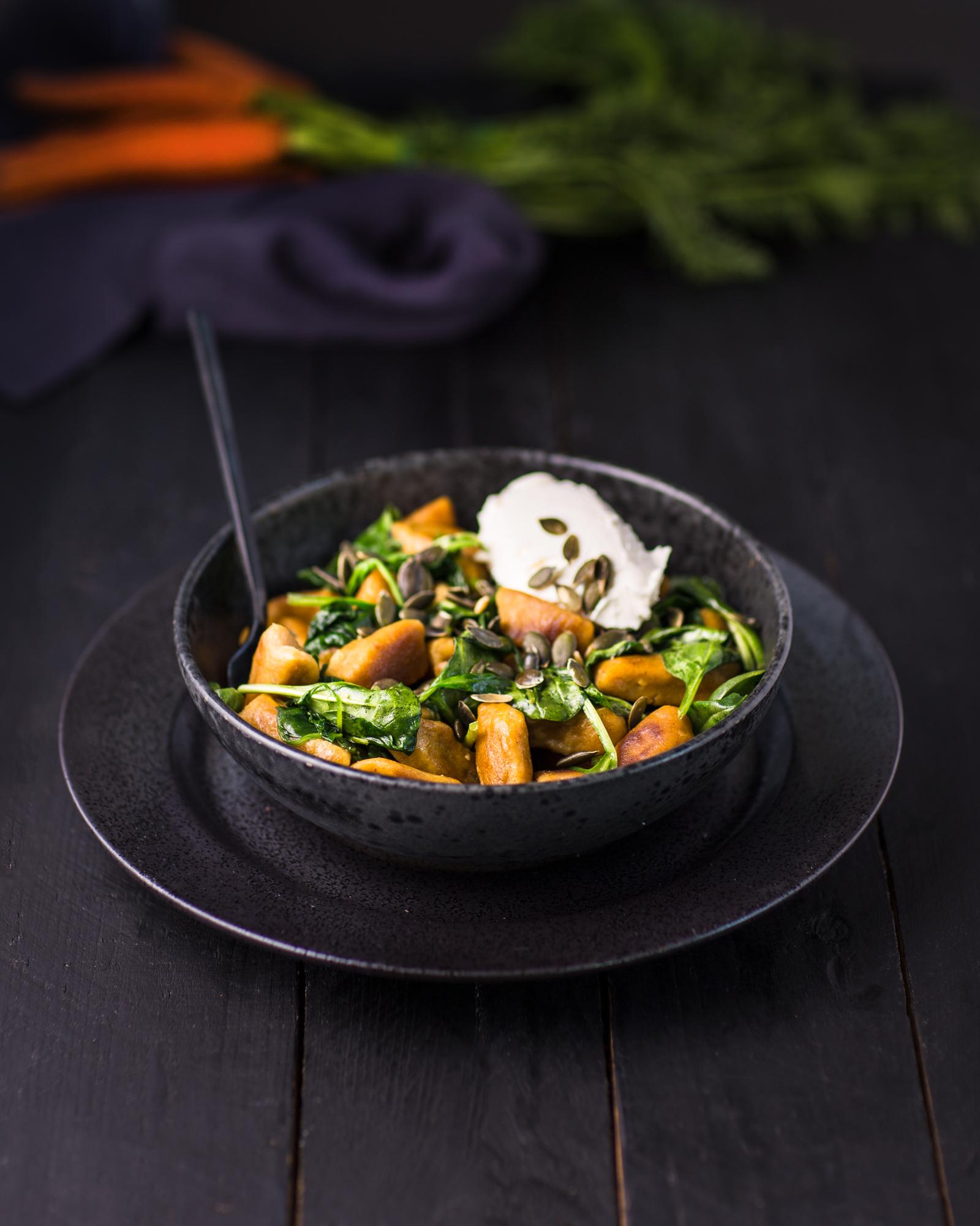 Möhren-Gnocchi mit Ricotta