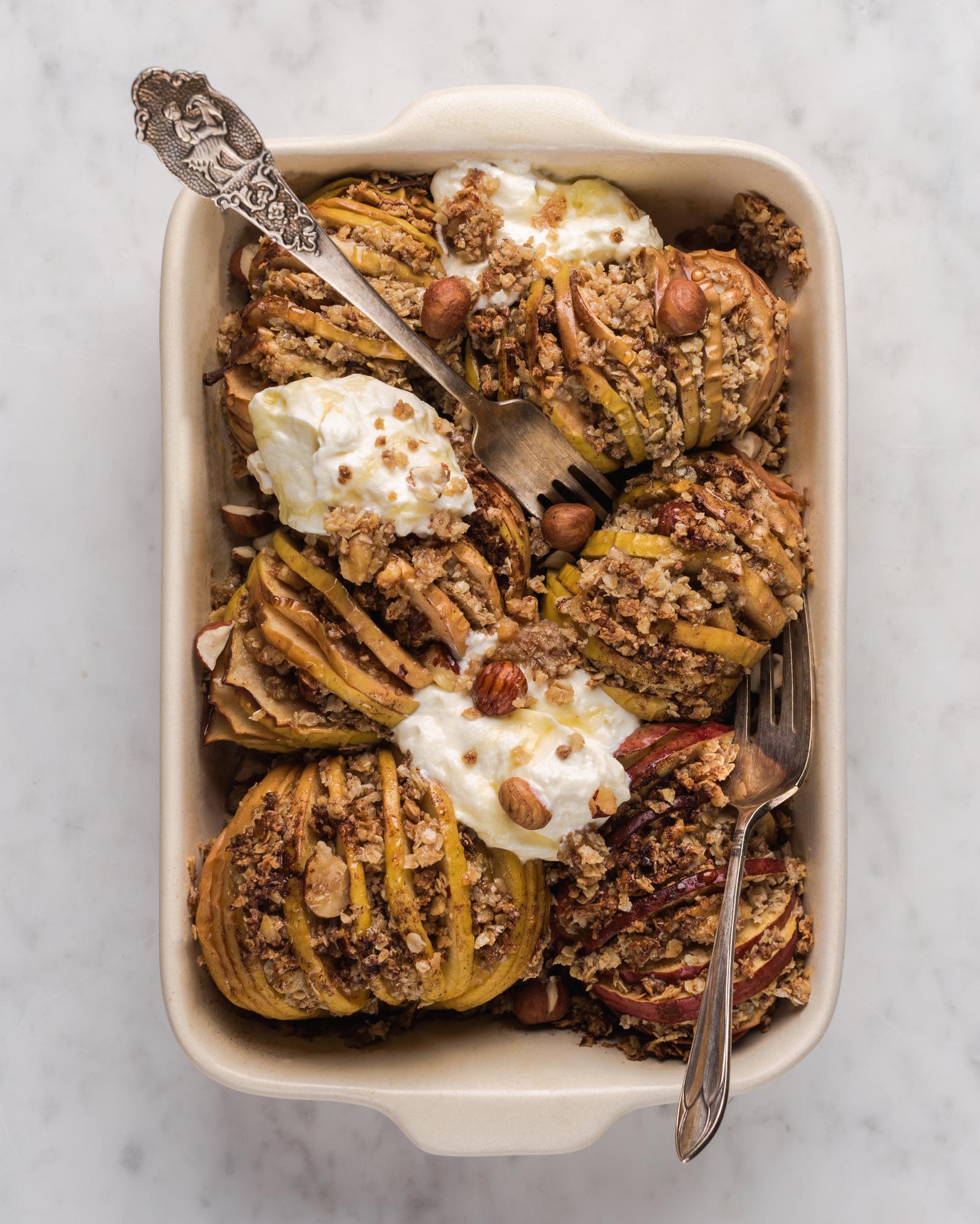 Gebackene Hasselback-Äpfel