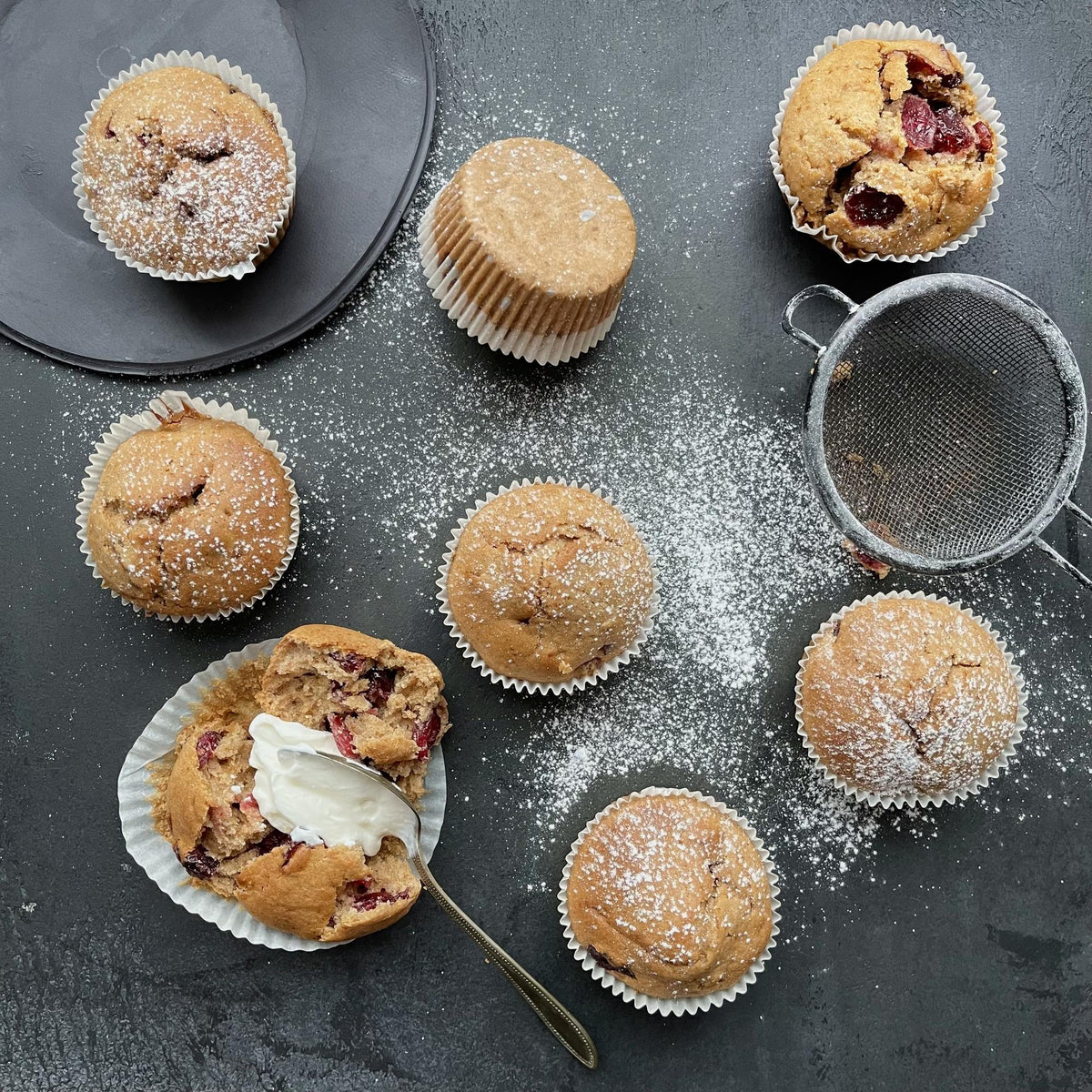 Preiselbeer-Muffins