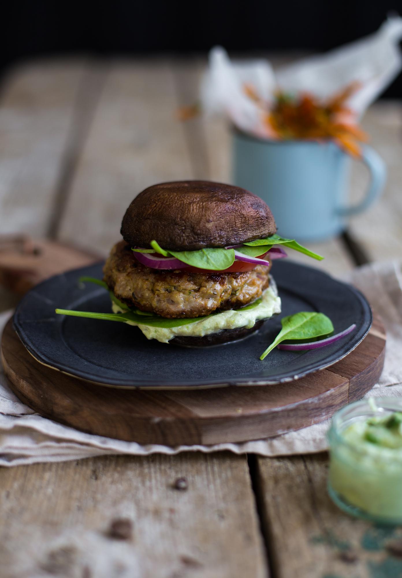 Puten-Portobello-Burger
