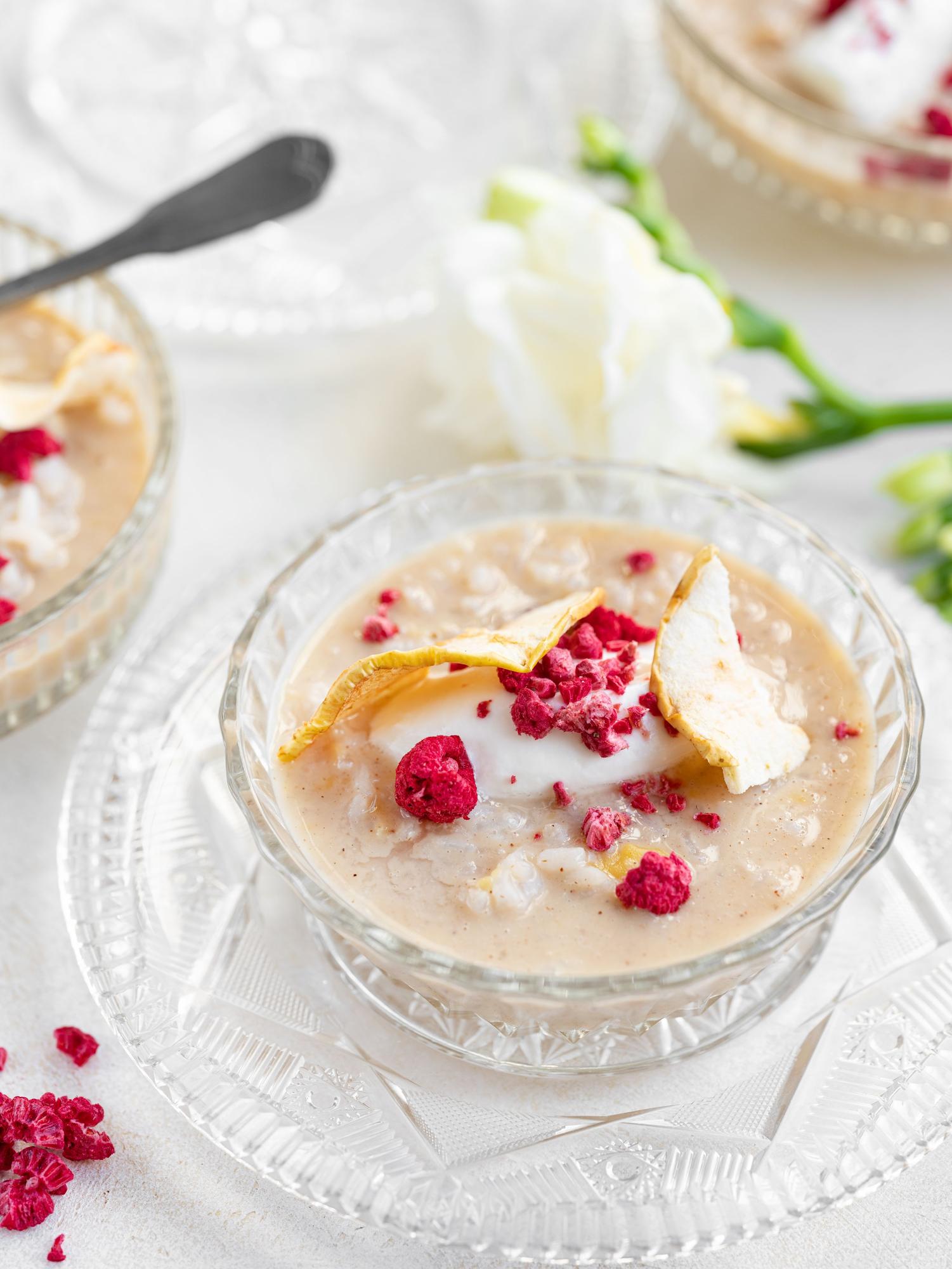 Reispudding mit Erdnussbutter