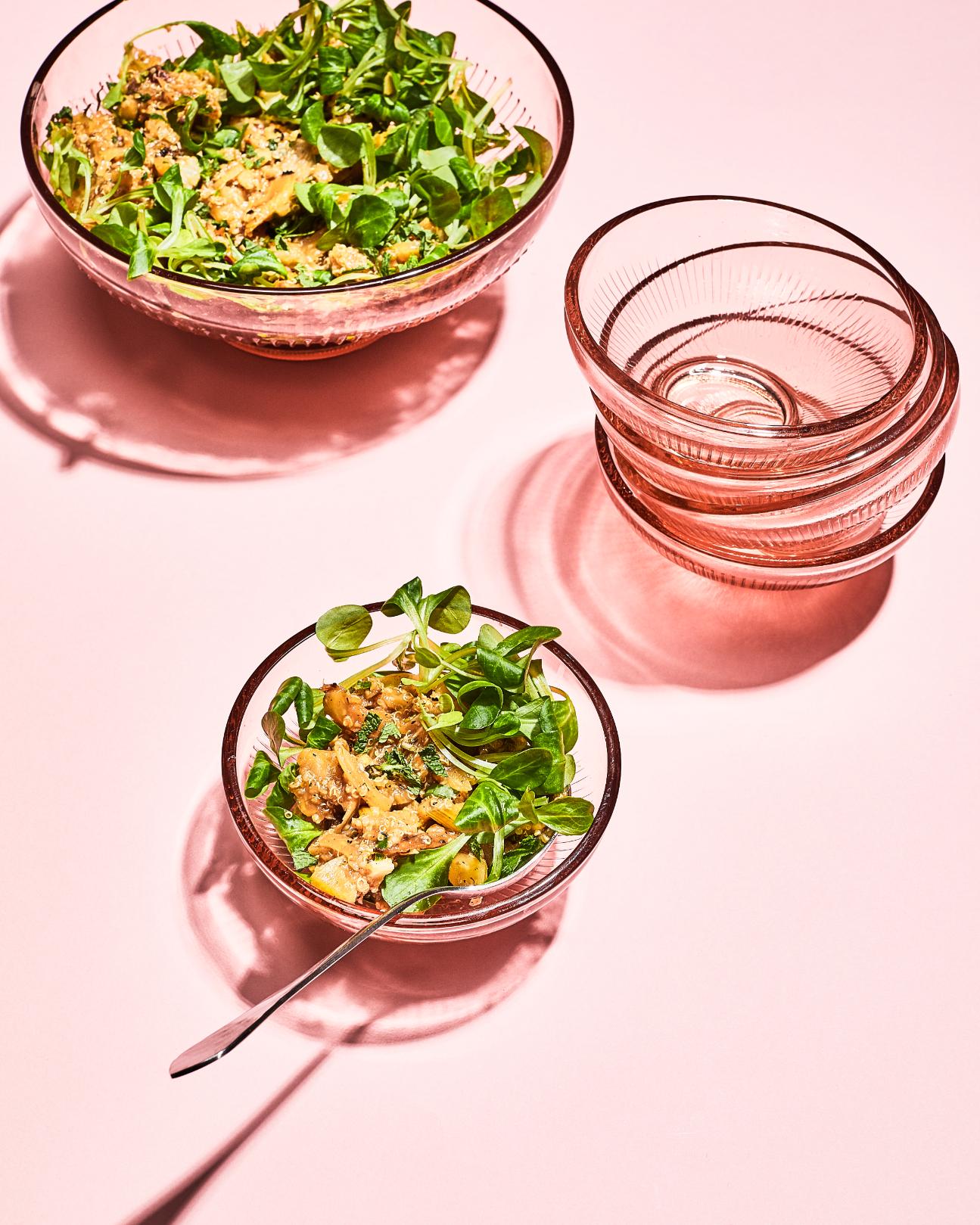 Salat mit Quinoa und karamellisiertem Fenchel