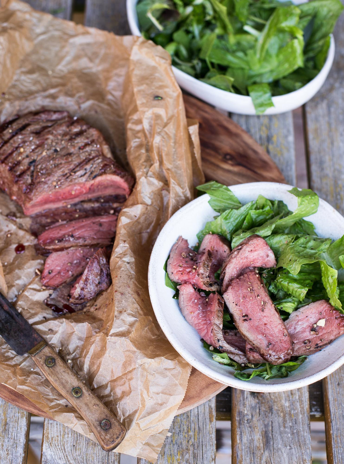 Steak mit Salat