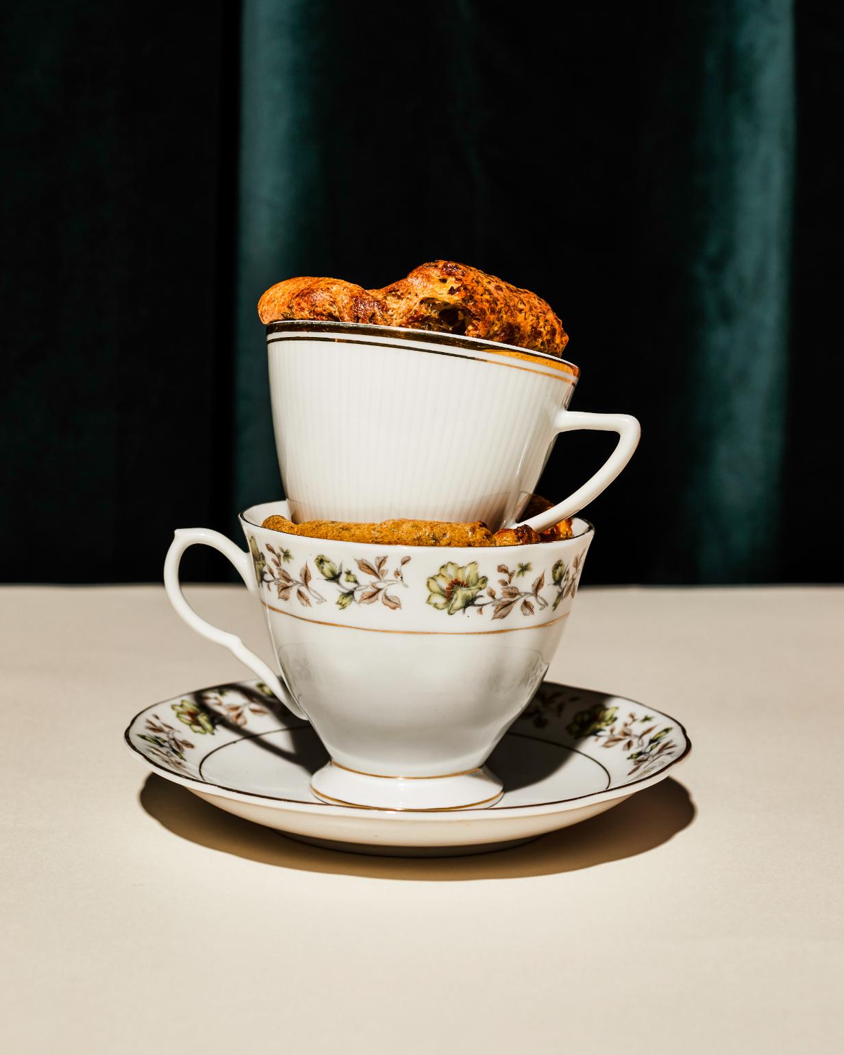 Soufflé mit Ziegenkäse und Thymian