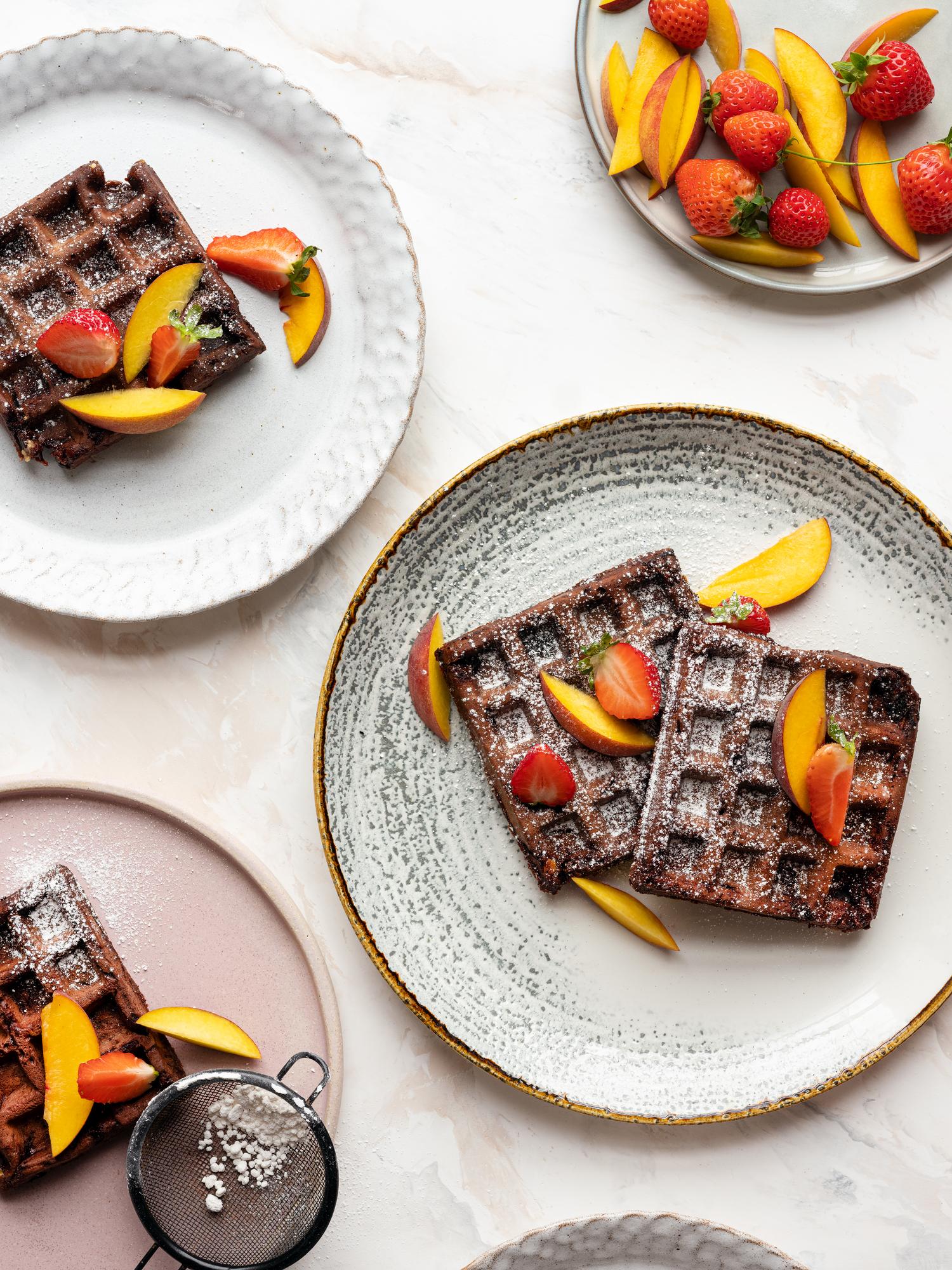 Triple-Schokoladen-Waffeln