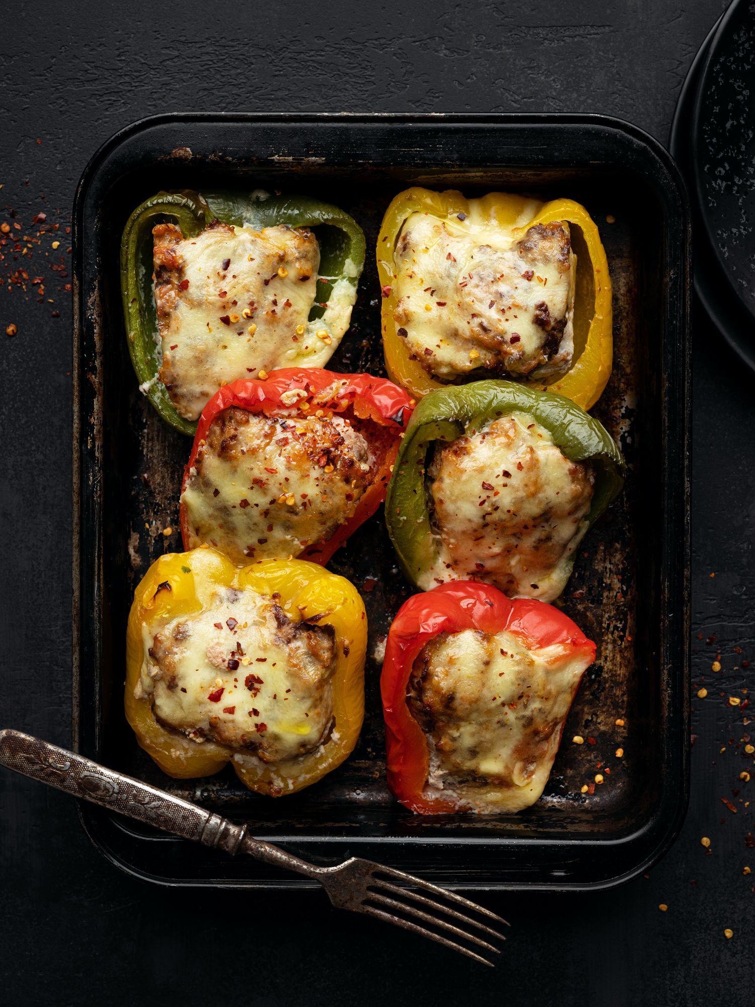 Überbackene Paprika