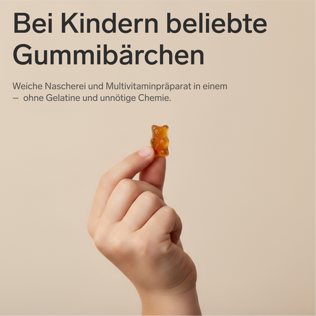 Multivitamin für Kinder – 60 Gummibärchen 🐻, vegan