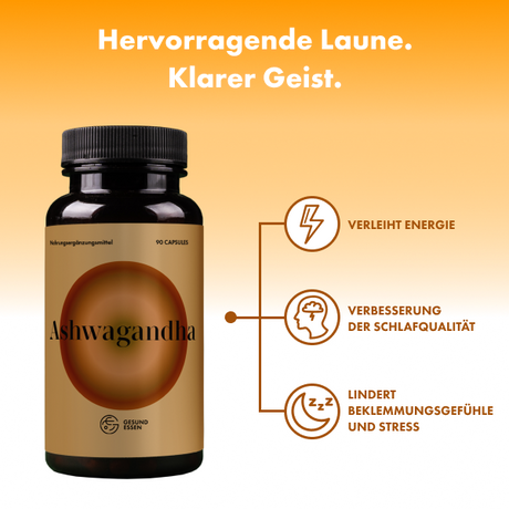 Ashwagandha – 90 Kapseln, vegan, hochdosiert