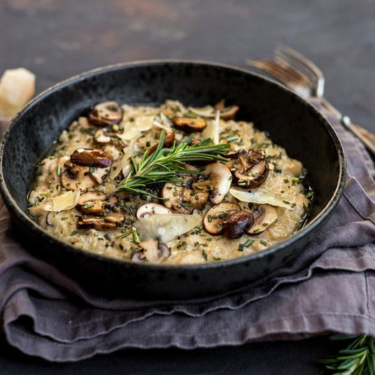 Hühnchenrisotto mit Pilzen