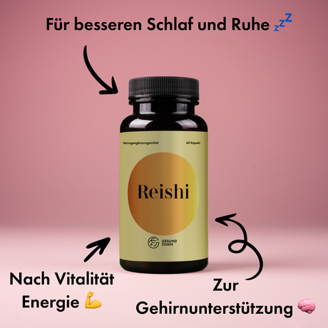 Reishi Premium Pilz-Extrakt – 60 Kapseln, hochdosiert