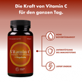 Vitamin C mit verzögerter Wirkstofffreisetzung und Hagebuttenextrakt – 90 Tabletten, vegan