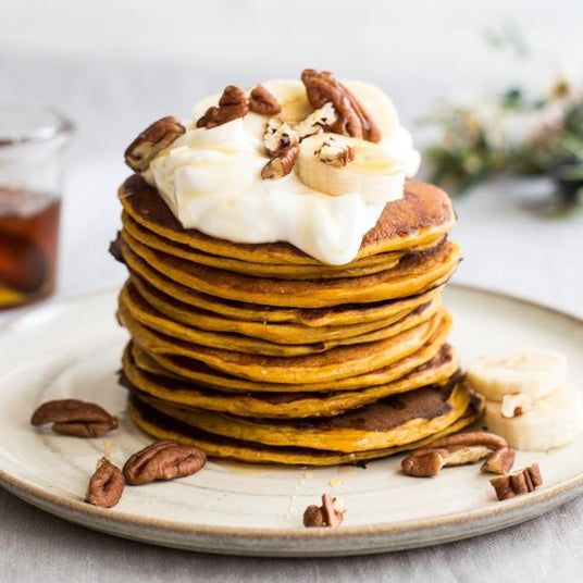 Vollkorn-Kürbis-Pfannkuchen